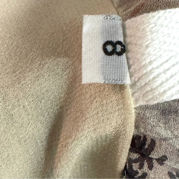 MINT Vintage 2Piece Set Silk Blouse Silk Wool Skirt Cream Dandelion Print Size 8 - Picture 10 of 15